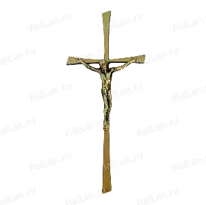 Крест K1 P1 (24*10,5, Бронза, цвет Золото, Католический) арт:1471