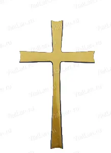 Крест K6 (16*10, Бронза, цвет Тёмное золото Католический) арт:1456