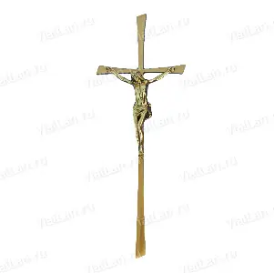 Крест K1 P2 (34,5*12, 5, Бронза, цвет Золото, Католический) арт:1470