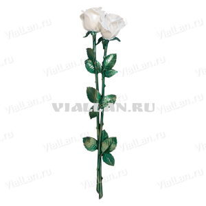 Цветы Ц6 КБ Ст Роза белая  (60*13, композит + стекловолокно, Цветы) арт:889