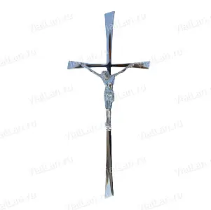 Крест K1 P1 (24*10, 5, Бронза, цвет Хром, Католический) арт:1472