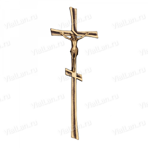 Крест KP3 P3 (50*18, Бронза, цвет Темное золото, Православный) арт:823