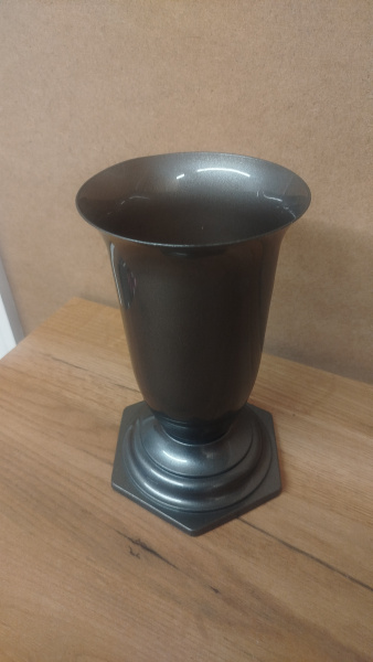 Ваза Пластиковая 1DP (23,5*12,5, материал Пластик, цвет графит) в упаковке 10 штук  арт:2395